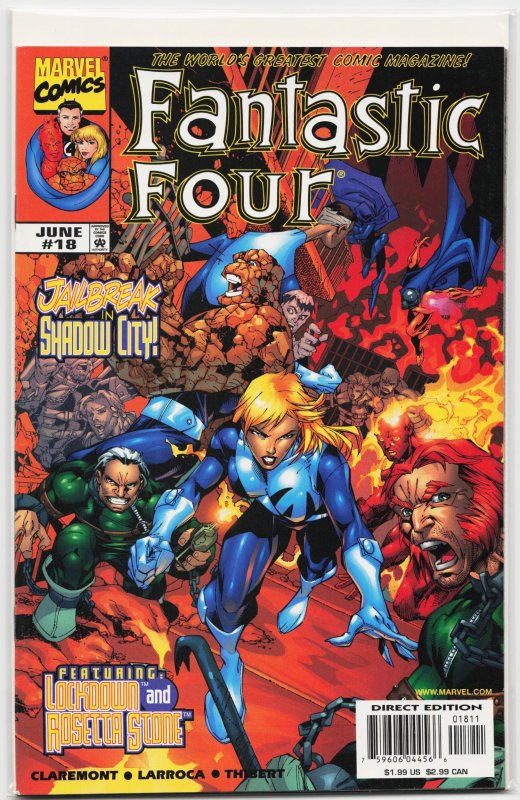 Fantastic Four #18 (Marvel Comics, 1999), raw, ungraded comic book — front cover