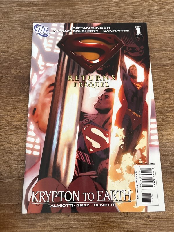 Lot of 4 Superman Returns Prequel DC Comic Books # 1 2 3 4 Vf-Nm Krypton 5 J455, raw comic book in NM condition — front cover