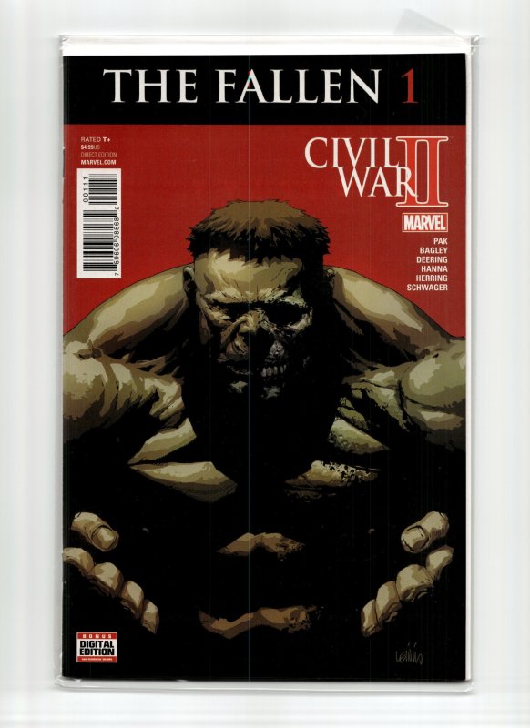The Fallen (2016) Hulk (2016), raw, ungraded comic book — front cover