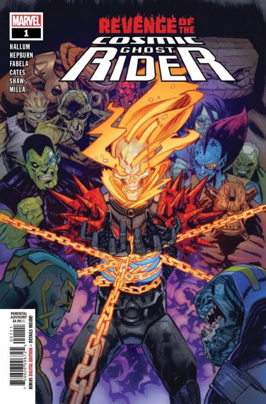 Revenge of the Cosmic Ghost Rider #1 (Marvel Comics, 2020), raw comic book in VF/NM condition — front cover