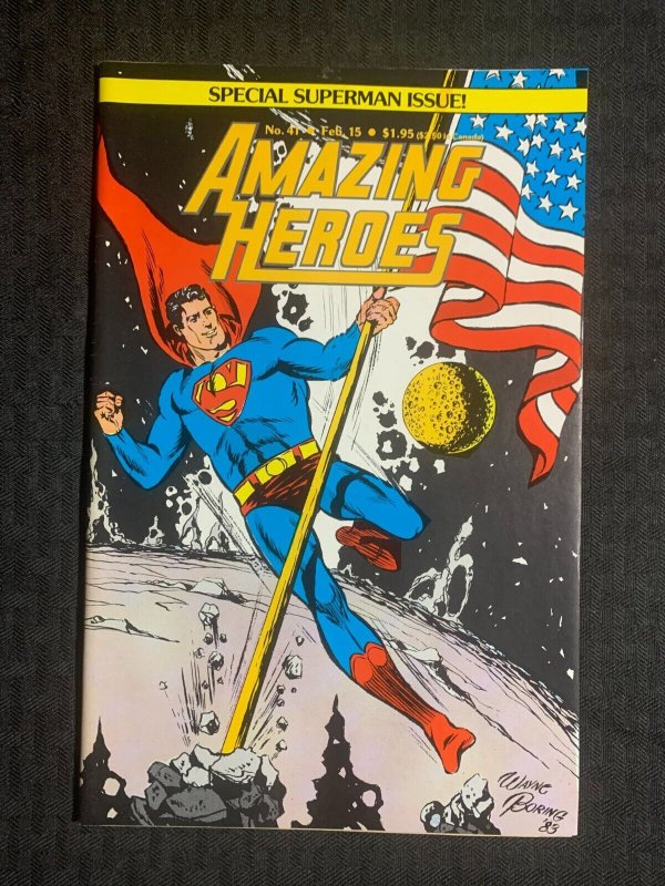1984 Amazing Heroes Comic Magazine #41 (1984), raw comic book in FN+ 6.5 condition — front cover