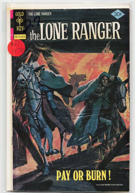 The Lone Ranger #27 (Gold Key, 1976), raw, ungraded comic book — front cover
