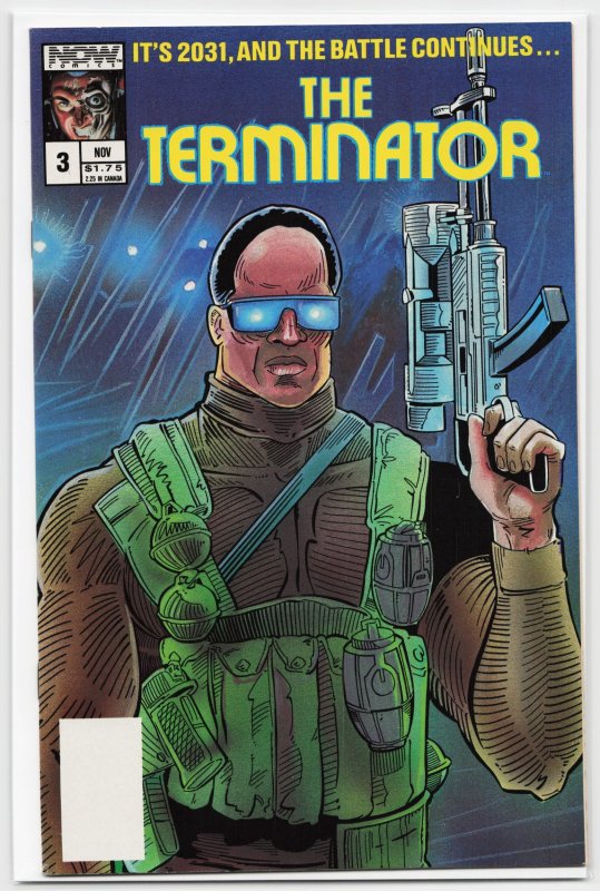 The Terminator #3 (Dark Horse Comics, 1988), raw, ungraded comic book — front cover