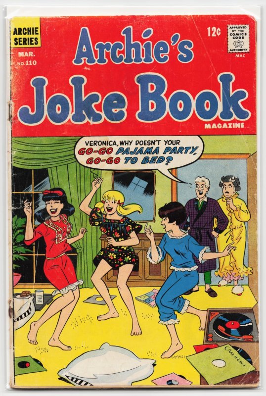 Archie's Joke Book Magazine #110 (Archie Comics, 1967), raw, ungraded comic book — front cover