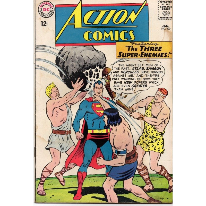 Action Comics #320 (DC Comics, 1965), raw comic book in VG- 3.5 condition — front cover