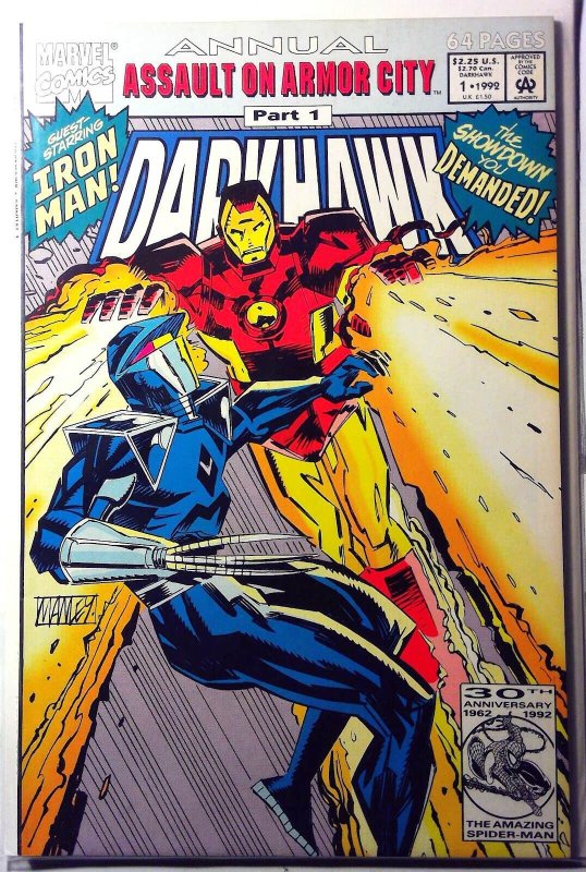 Darkhawk Annual #1 (Marvel Comics, 1992), raw, ungraded comic book — front cover