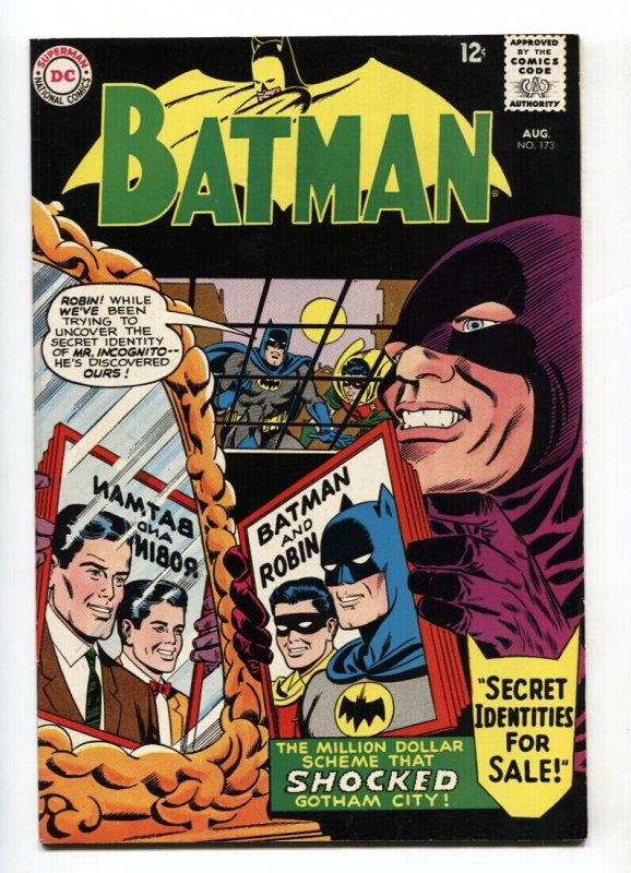 Batman #173 (DC Comics, 1965), raw comic book in VF condition — front cover