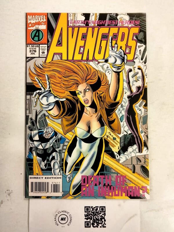 Avengers #376 (Marvel Comics), raw comic book in NM condition — front cover