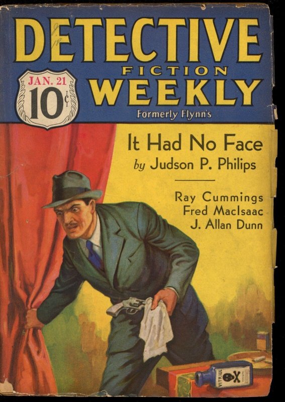 Detective Fiction Weekly - 01/21/33 - Condition: G-VG - 73223, raw comic book in VG condition — front cover