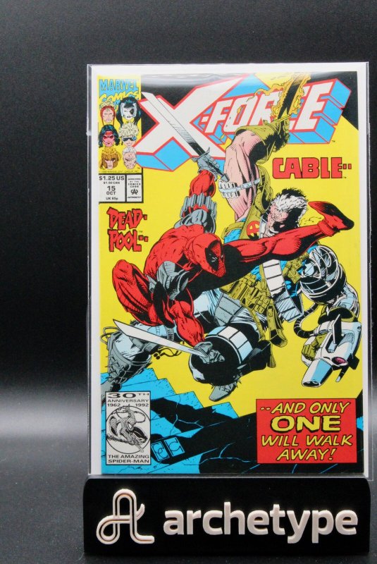 X-Force #15 (Marvel Comics, 1992), raw, ungraded comic book — front cover