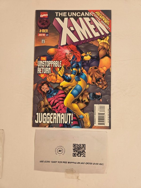 Uncanny X-Men #334 (Marvel Comics, 1996), raw comic book in NM condition — front cover
