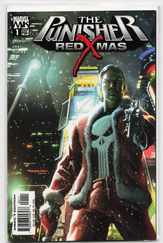 Punisher Red X-Mas (2005) Punisher (2005), raw, ungraded comic book — front cover