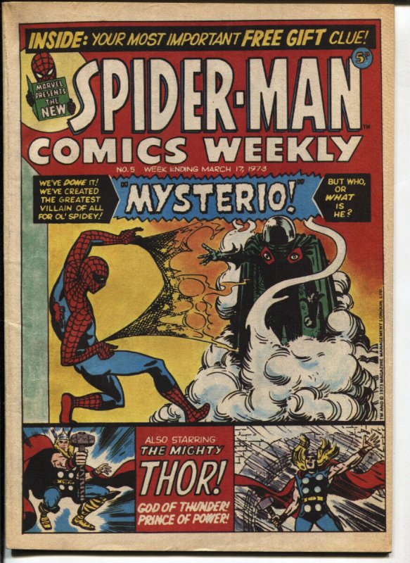 Spider-Man Comics Weekly #5, raw, ungraded comic book — front cover