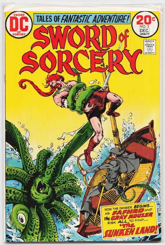 Sword of Sorcery #5 (1973), raw, ungraded comic book — front cover