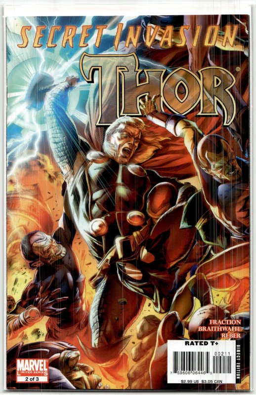 Secret Invasion: Thor #2 (2008), raw, ungraded comic book — front cover