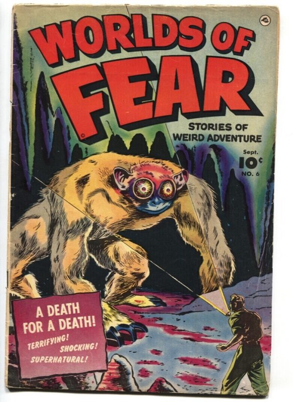 Worlds of Fear #6 (Fawcett Publications, 1952), raw comic book in VG condition — front cover