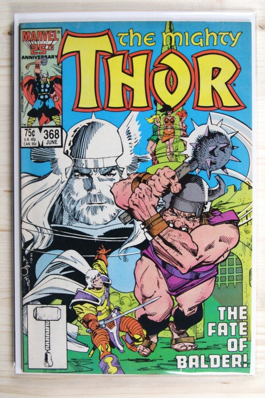 Thor #368 (Marvel Comics, 1986), raw comic book in VF 8.0 condition — front cover