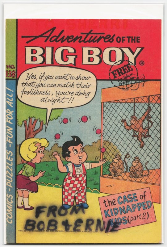 Adventures of the Big Boy #138 (1967), raw, ungraded comic book — front cover