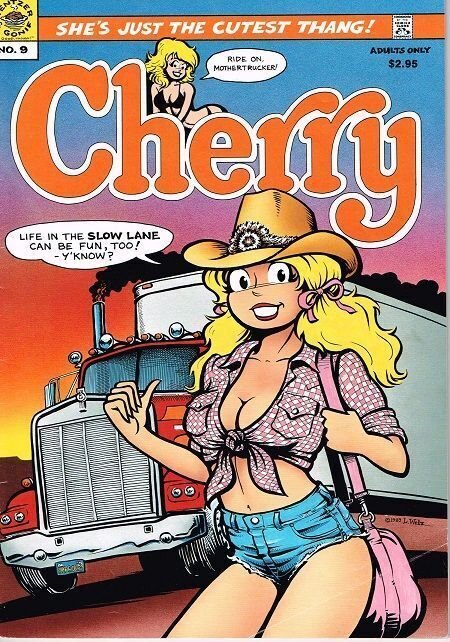 Cherry #9 (1990), raw, ungraded comic book — front cover