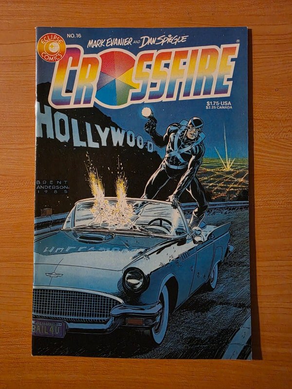 Crossfire #16 (Eclipse Comics, 1986), raw comic book in NM condition — front cover