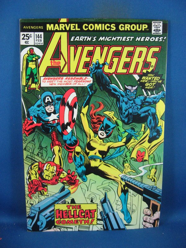 The Avengers #144 (Marvel Comics, 1976), raw comic book in NM- condition — front cover