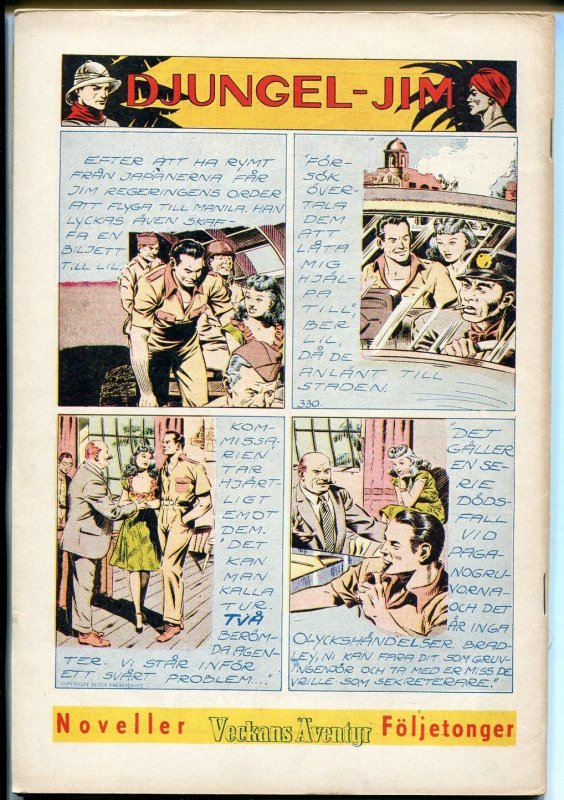 Veckans Aventyr Vol. 7 #50 (1946), raw comic book in VF condition — front cover