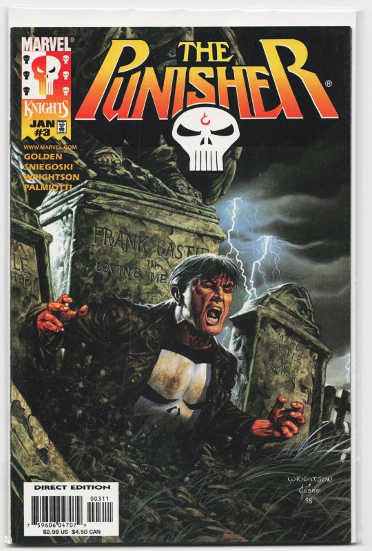 The Punisher #3 (Marvel Comics, 1999), raw, ungraded comic book — front cover