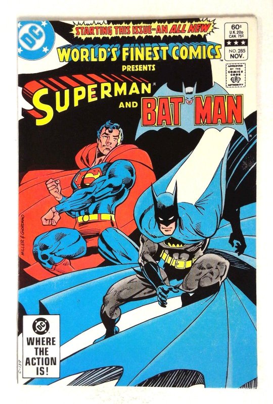 World's Finest #285 (DC Comics, 1982), raw comic book in NM- condition — front cover