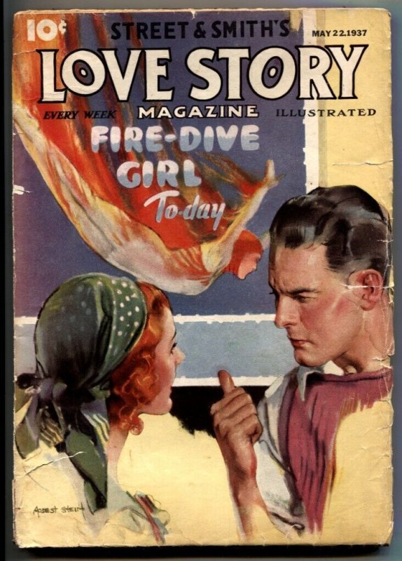Love Story Pulp May #22 (1937), raw comic book in VG condition — front cover