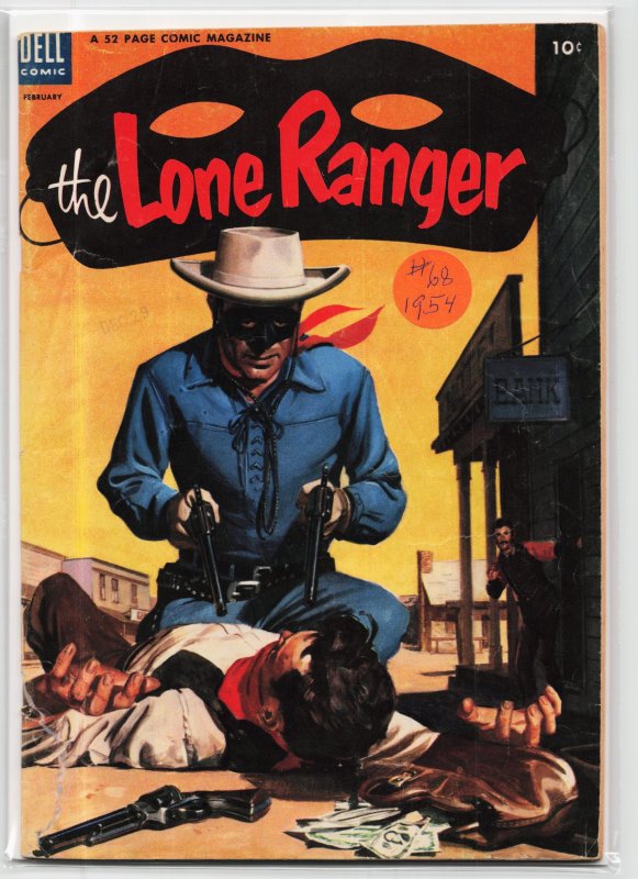 The Lone Ranger #68 (Dell, 1954), raw, ungraded comic book — front cover