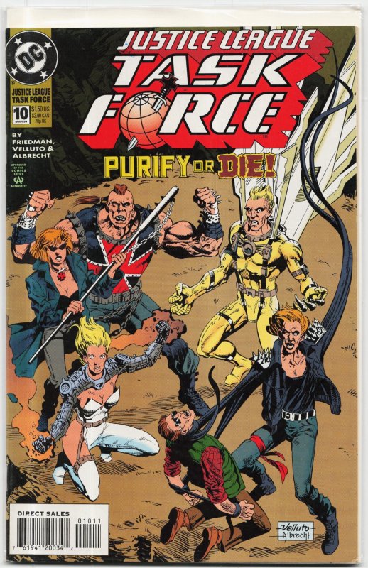 Justice League Task Force #10 (1994), raw, ungraded comic book — front cover