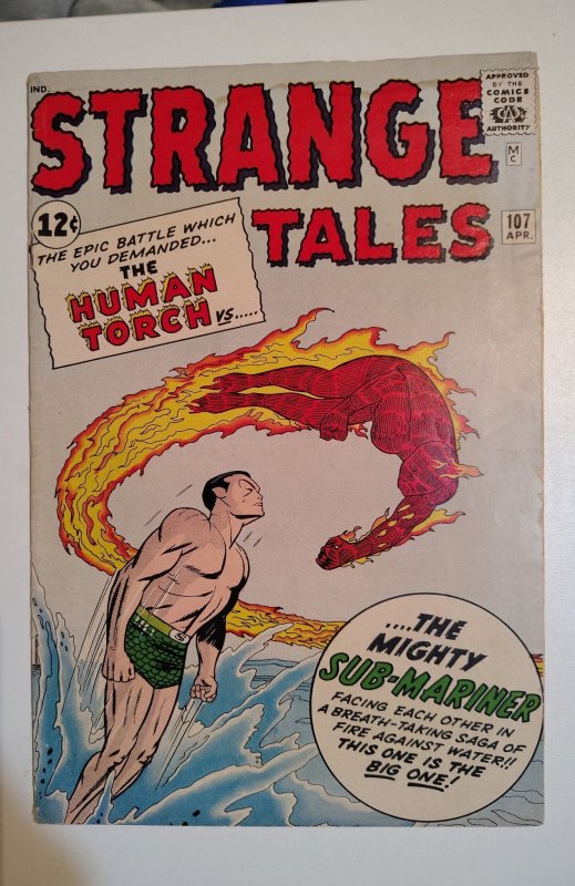 Strange Tales #107 (Marvel Comics, 1963), raw comic book in VG/FN condition — front cover