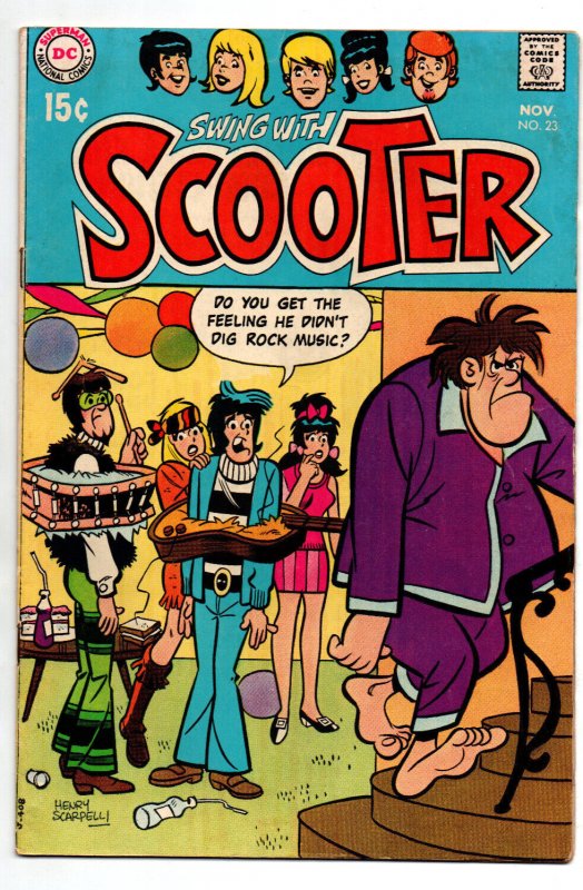 Swing with Scooter #23 (DC Comics, 1969), raw comic book in FN condition — front cover