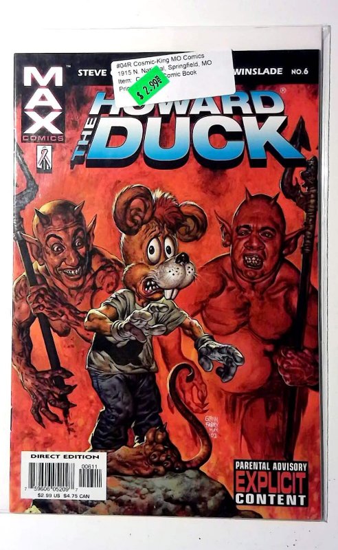 Howard the Duck #6 (Marvel Comics, 2002), raw, ungraded comic book — front cover
