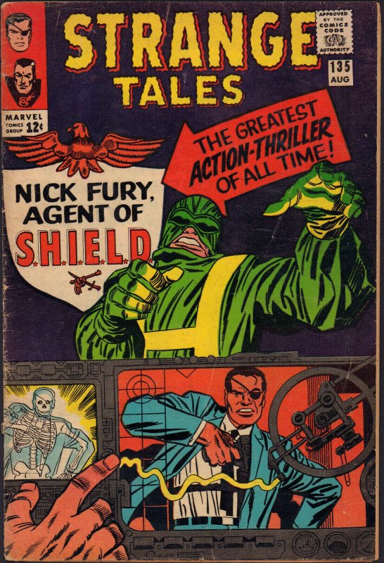 Strange Tales #135 (Marvel Comics, 1965), raw comic book in 3.5 condition — front cover