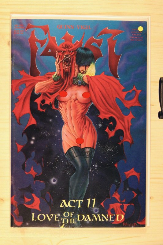 Faust: Love of the Damned #11 (1995), raw comic book in VF 8.0 condition — front cover