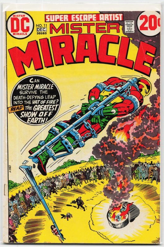 Mister Miracle #11 (DC Comics, 1972), raw, ungraded comic book — front cover
