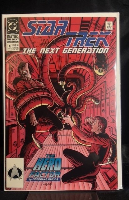 Star Trek: The Next Generation #4 (DC Comics, 1990), raw, ungraded comic book — front cover