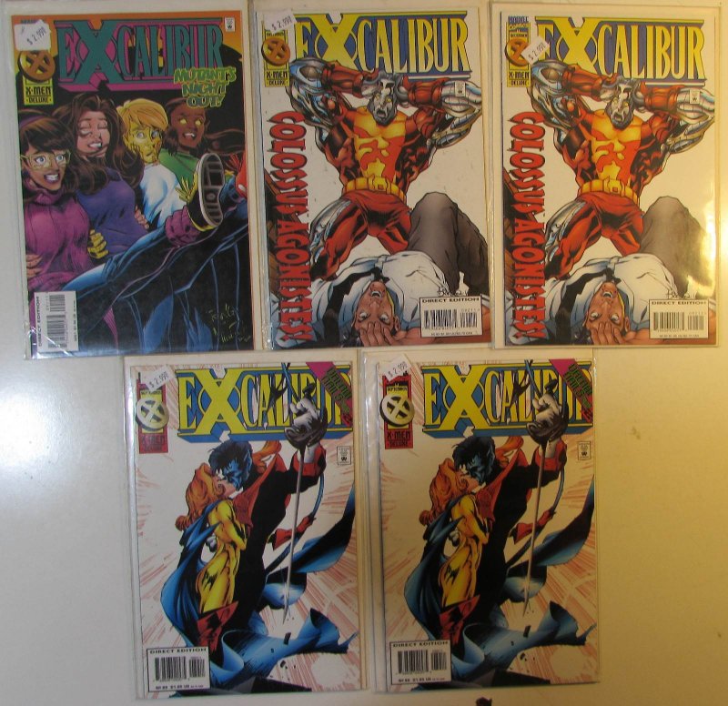 1995 Excalibur Lot of 5 #89 x2, 91, 92 x2 Marvel 1st Series Comic Books (Marvel Comics, 1995), raw, ungraded comic book — front cover