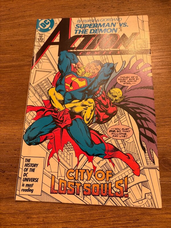 Lot of 5 Action Comics Feat. Superman DC # 587 588 589 590 591 Vf-Nm 14 J408, raw comic book in NM condition — front cover
