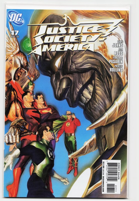 Justice Society of America #17 (DC Comics, 2008), raw, ungraded comic book — front cover