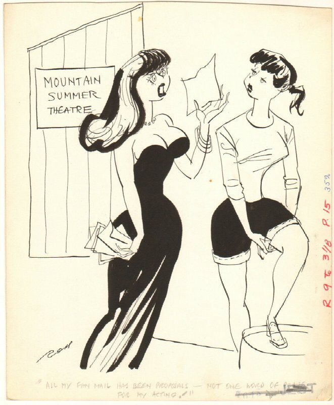Two Young Sexy Actresses Humorama Gag - 1961 art by Al Ross (1961), raw, ungraded comic book — front cover