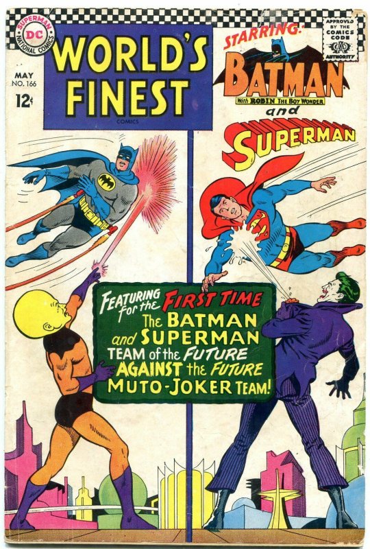 Worlds Finest #166 (DC Comics, 1966), raw comic book in VG condition — front cover