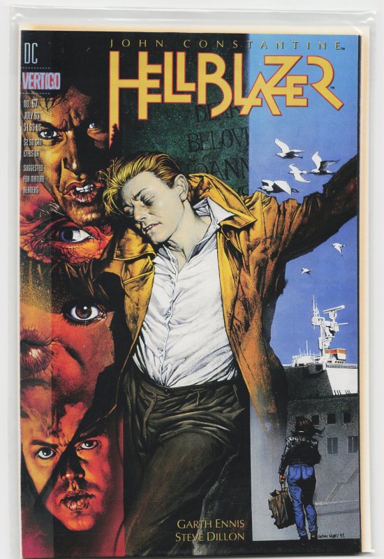 Hellblazer #67 (DC Comics, 1993), raw, ungraded comic book — front cover