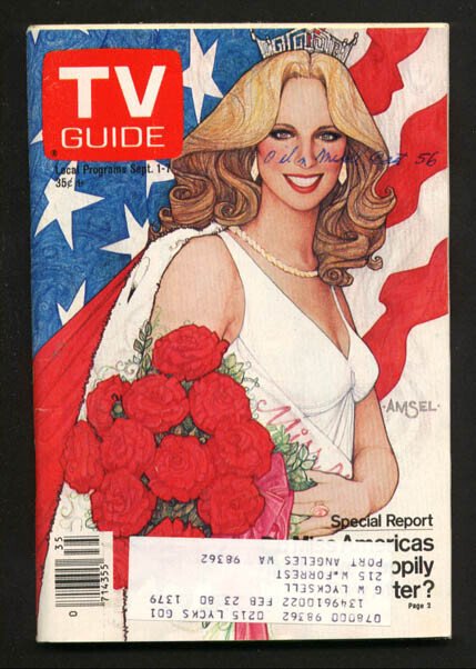 Mag: TV Guide 09/1/1979-Miss America/frank Reynolds/planets G, raw, ungraded comic book — front cover