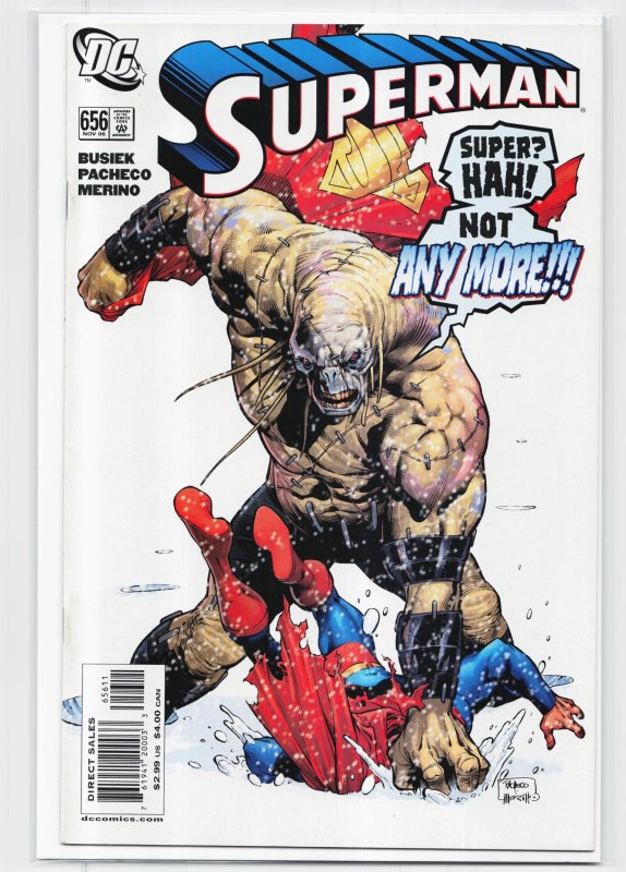 Superman #656 (DC Comics, 2006), raw, ungraded comic book — front cover