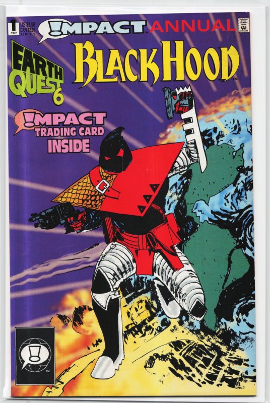 The Black Hood Annual (1992) Black Hood (1992), raw, ungraded comic book — front cover