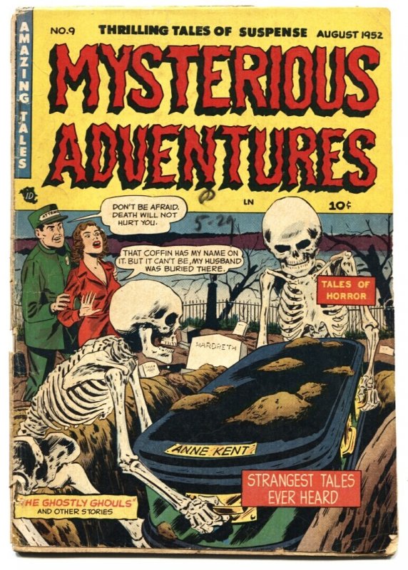 Mysterious Adventures #9, raw, ungraded comic book — front cover