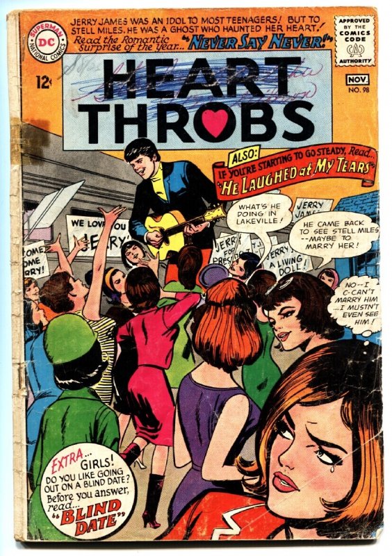 Heart Throbs #98 (DC Comics, 1966), raw, ungraded comic book — front cover
