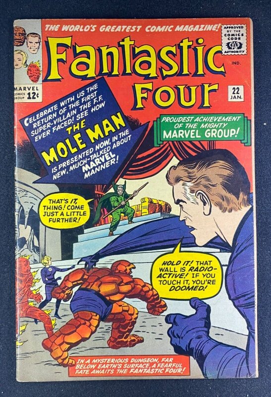 Fantastic Four #22 (Marvel Comics, 1961), raw comic book in FN+ 6.5 condition — front cover